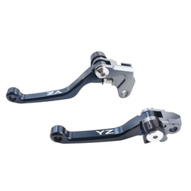 Adsspro CNC Aluminum Pivot Motorcycle Billet Foldable Brake Clutch Lever Handle for YZ80 YZ85 YZ 85 80 2001-2014 TTR230 TTR 230 2005-2022 Dirt Pit Bike Motocross （Black）