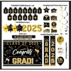 Graduation Decorations Class off 2025 Black and Gold,Graduation Party Decorations
