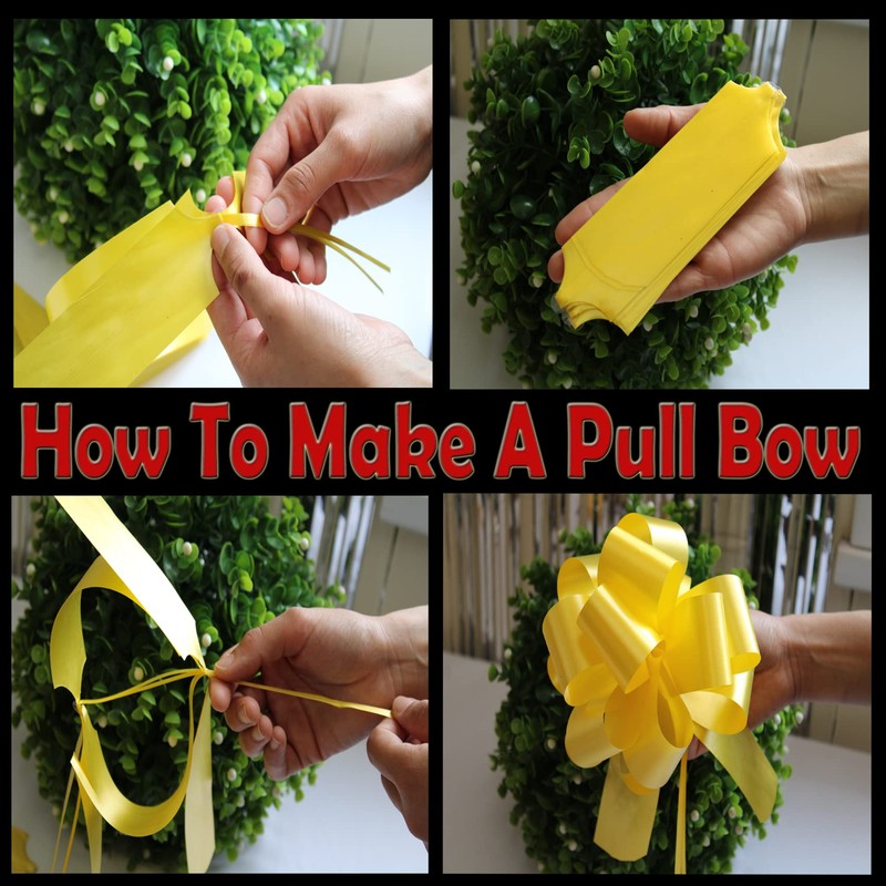 Creative Balloons Pull Bows Yellow Decorative Ribbon Bows Pull Bows