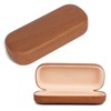 KUHEITAER Hard Shell Glasses Case, Portable Wood Grain Sunglasses Case,