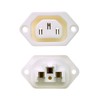 IEC Flange Mount Socket - White, Pack of 2 -