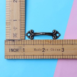 SHIDXIB 50Pcs Elegant Bronze Zinc Alloy Drawer Knobs Arch Tracery Design in Luxurious Bronze Tone Mini Hardware Handles for Jewelry Boxes and Furniture