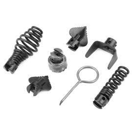 Cabezal de corte para dragado, 7pcs 16 mm Máquina limpiadora de drenaje de acero al manganeso Combinación Conjunto de cabezal de corte para máquina de dragado de tuberías