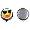 Set of 3 Pill Boxes Funny Faces (Sunglasses, Laughing, Crazy)