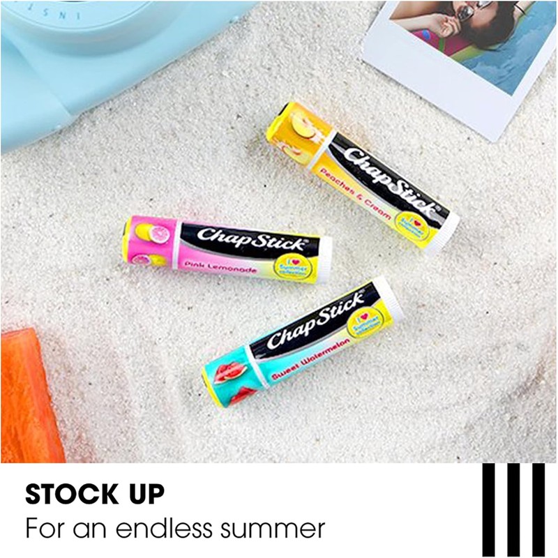 ChapStick Lip Balm, I Love Summer Collection, Variety 3-Pack –