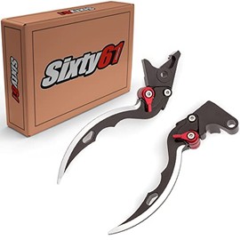 Sixty61 Black Levers Compatible with Yamaha R6 2006-2010 2011 2012 2013 2014 2015 2016 Brake and Clutch Blade Set