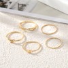 Annpro Gold Knuckle Rings Set for Women,Simple Dainty Stackable Finger