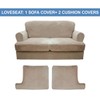 CUCRAF T Cushion Sofa Cover 3 Piece Loveseat Slipcovers, Soft