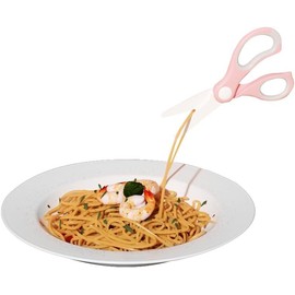 Portable Ceramic Baby Food Scissors Shears with Cover and Travel Case,Ceramics Shear Drop-Resistance Baby Safety Kids Food Feeding Accessories Scissors Tableware Household Tool (Pink)