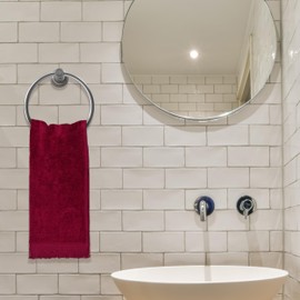 The Holy South - Fringed Reversible Fingertip Hand Towel (Size 11" W x 18" L) Terry Cotton Washcloth Set for Face and Bathroom use. (3, Maroon)