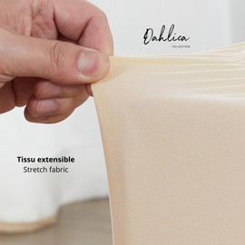 DAHLICA Bed Cover 90 x 200 cm Beige - Soft and Stretchy Fabric - Flawless Appearance