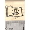 Smiley Face Flag Rubber Stamp, Happy, Utopia