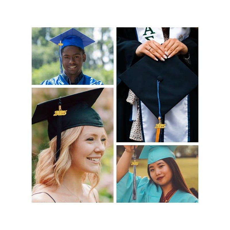 GRADFTY 2025 Tassel Graduation, Blue and White Tassel 2025