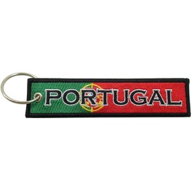 Llavero de la bandera de Portugal, 100% bordado