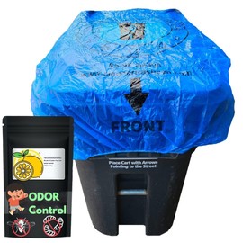 trash smell buster | Odor Eliminating Trash Can Cover for 95 Gallon Outdoor Bins | Lemon Scented with Elastic Band | Eliminates Trash Odor Naturally | 1 Durable Cover