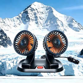 Cloud Zion Fans for Car,2-Head Car Fans with 2-Speed And 360° Rotation for RV,Truck,Golf Cart and More (24 Volts)