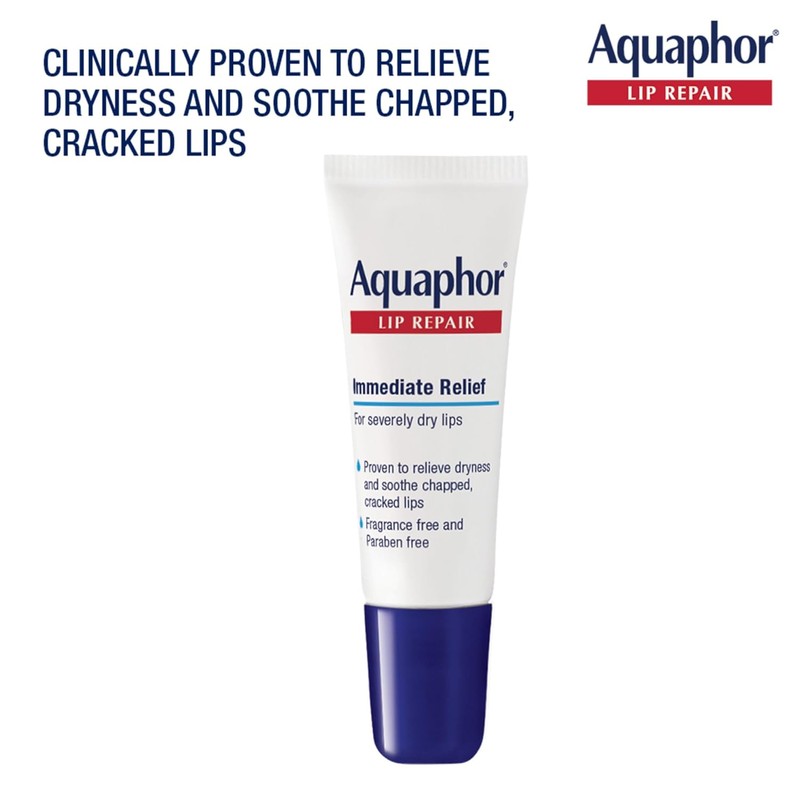 Aquaphor Lip Repair Ointment, Moisturizing Lip Balm Pack, Relieves Dryness,