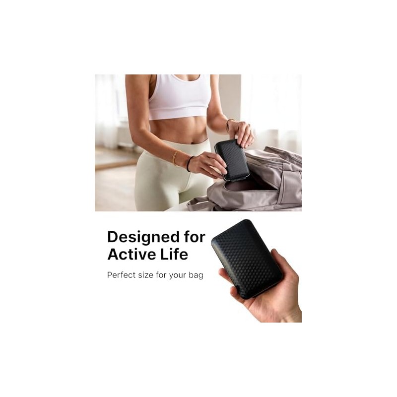 Travel Pill and Small Item Organizer Case, Compact Weekly Storage