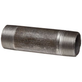 Anvil 8700138855, Steel Pipe Fitting, Nipple, 1/2" NPT Male x 6" Length, Black Finish