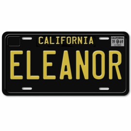 Mako ELEANOR Steve McQueen's 1968 Mustang Replica Prop License Plate Tag UV