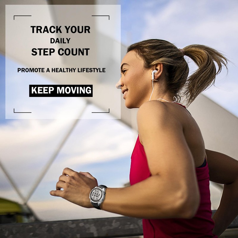 Pedometer Watch for Walking for Senior Non Bluetooth No App