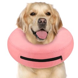 Toptakeit Inflatable Dog Cone Collar for After Surgery, Dog Donut Collar After Surgery, Soft Dog Cone for Small Medium Large Dogs to Stop Licking