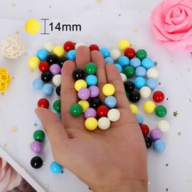 Laviesto Game Replacement Marbles,80pcs Solid Color Game Balls for Chinese Checkers,Aggravation Game,Marble Run,Marble Games(14mm/8 Colors)