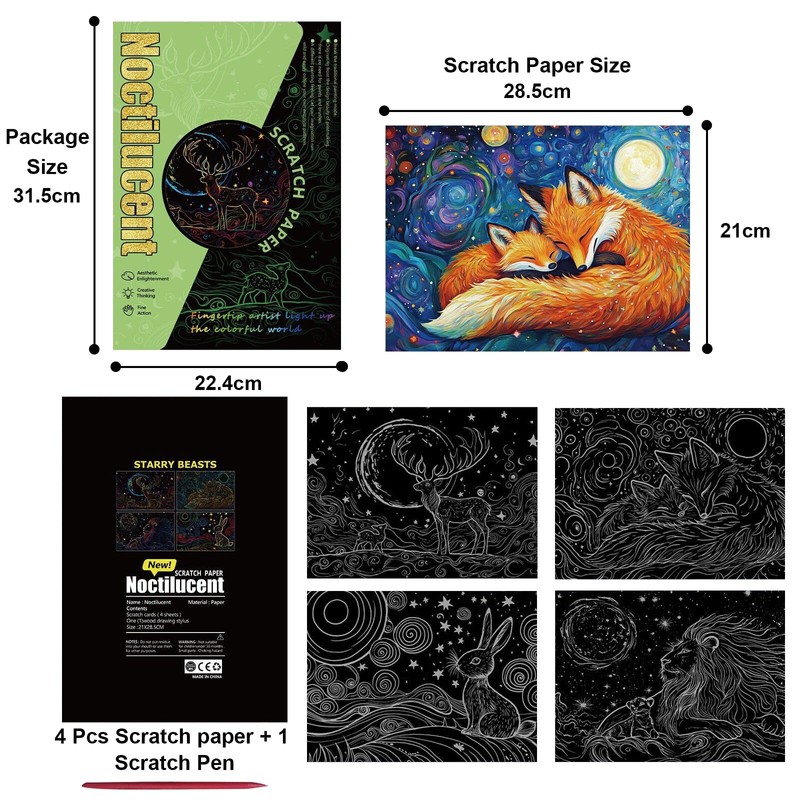 Georgie Porgy Scratch Picture Set DIY Craft Sets for Children