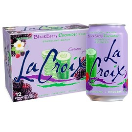 LaCroix Sparkling Water, Blackberry Cucumber, 12-Pack Zero Sugar, Zero Calories, Zero Sodium