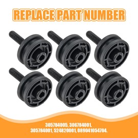 6PCS 305784005 305784001 Tile Saw Roller Assembly Compatible with Ryobi DT180EVO, Table Saw Replacement Parts for Ridgid 7" Tile Saw Roller R4030 R4030S R4031 R40311
