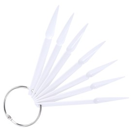 Baluue 100pcs Nail Display Fan Shaped Practice Tips for Manicure Art Easy Nail Palette for Beginners Smooth Material White for Art Practice and Display