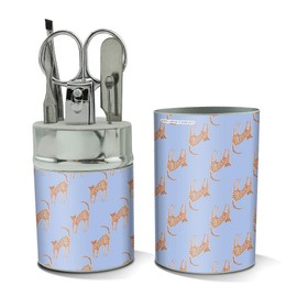 Spiffy Cheetahs Stainless Steel Manicure Pedicure Grooming Beauty Care Travel Kit