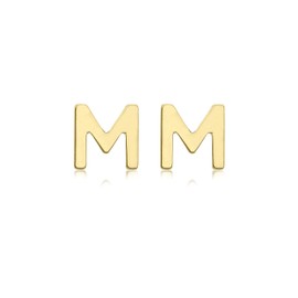 9ct Yellow Gold Letter Stud Earrings | Carissima Gold, Yellow Gold