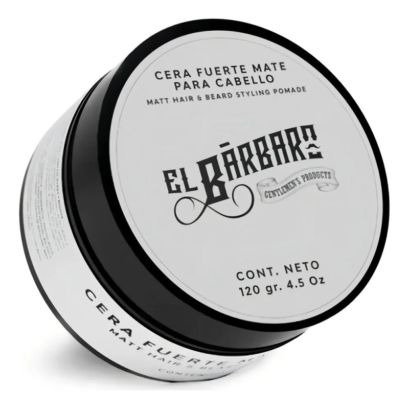 Cera Mate Para Cabello El Bárbaro 120g Con Aceite de