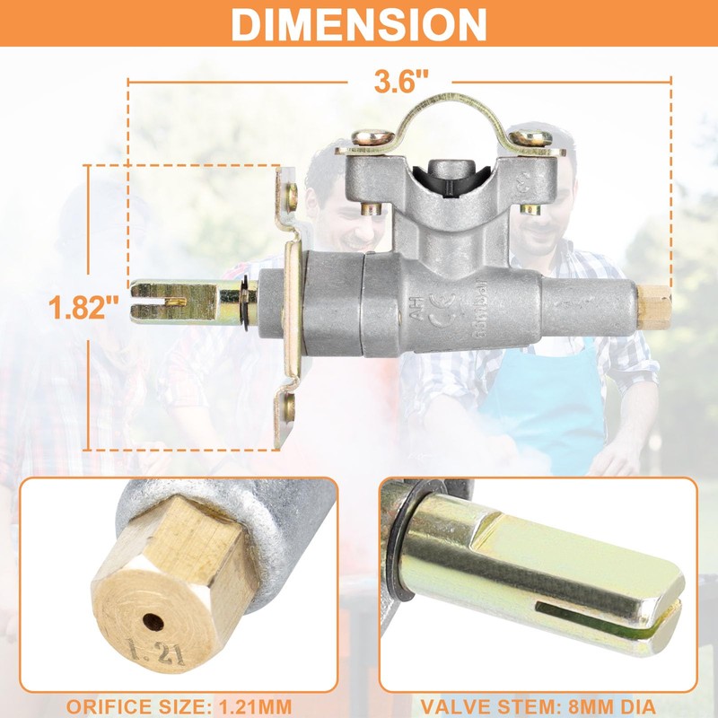 Griddle Burner Control Valve for Blackstone 28 Inch Gas Griddle