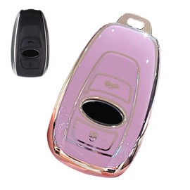 LETINGFAR Key Case for Subaru Smart Key Cover, Key Cover, Key Holder, TPU Full Protection, Suitable for Subaru Levogue, Legacy, B4, Impreza, Exiga, G4, WRX, S4, STI X, etc, purple