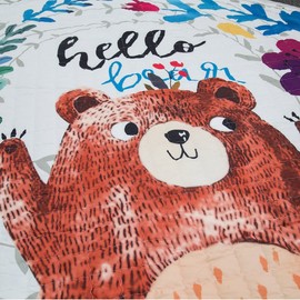 JameStyle26 Children's Play Mat Tidy Bag Play Mat Carpet Nursery Rug Mat Carpet (Bear)
