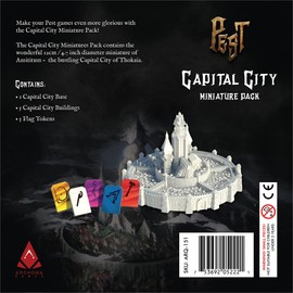 Archona Games: Pest: Capital City Miniature Pack - Premium Component Upgrade, Unpainted Miniature Buildings & Bases, Strategy Board Game Accessory