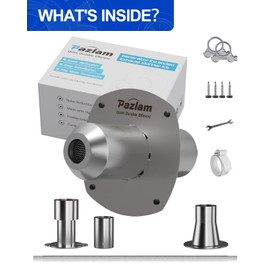 PAZLAM Generator Exhaust Extension Silencer Kit – Universal Fit for Firman, Honda, Champion & More – Heavy-Duty Stainless Steel Muffler with Flexible Pipe – Noise Reduction & Fume Venting（Silver）