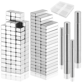 400Pcs Small Strong Magnets in 6 Different Sizes,Neodymium Disc Magnet Heavy Duty,Rare Earth Magnets Small Square & Round Magnet for Crafts, Office, Kitchen Cabinet