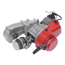 49CC 2 Stroke Big Bore Pocket Bike Engine,Hand Pull Start Single Cylinder Air Cooled Petrol Gas Motor Engine Kit for 49cc 2 Stroke Pocket Bike, Mini Dirt Bike, ATV or Scooter.