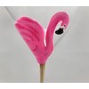 Pink Flamingo Themed Martini Glass - Hand Painted - Tropical