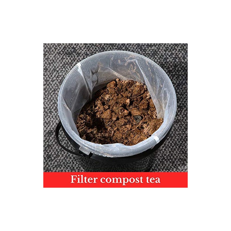 25 Pcs 5 Gallon Elastic Top Paint Strainer Bags White