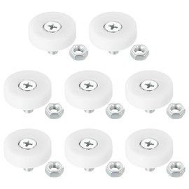 PATIKIL 25mm Drawer Rollers, 8 Pack Plastic Drawer Pulley Replacement Wheels Bearing Small Pulley with Nuts