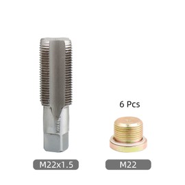 CCLIFE 13-Piece Oil Drain Plug Repair Kit M22 x 1.5 mm Thread Repair Kit for Oil Drain Plug