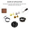 sinzau Leather Rivets, 3 Sizes 4 Colours Double Cap Rivet,