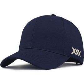 Laquest Large Size, Deep, Embroidered Logo, Cap, Head Circumference, Maximum 25.6 inches (65 cm), navy