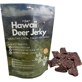 Deer Jerky Dog Treats - 100% Venison Meat, Grain-Free & All Natural | Healthy Chew Treats for Medium & Large Dogs | Made in USA - 8 Oz