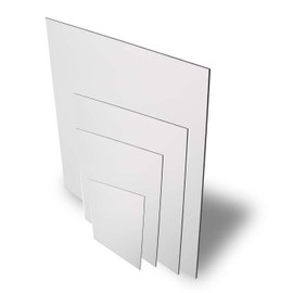 Aluminium Dibond Composite Board. 3mm. Matt White. A4, A3, A2, A1, 50x50cm Available (A2 (594x420mm))