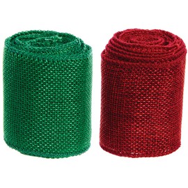 Baker Ross FX347 Christmas Burlap Hessian Rolls - Pack of 2, Natural Craft Accessories, Jute Christmas Arts and Craft Materials, Decorative Supplies